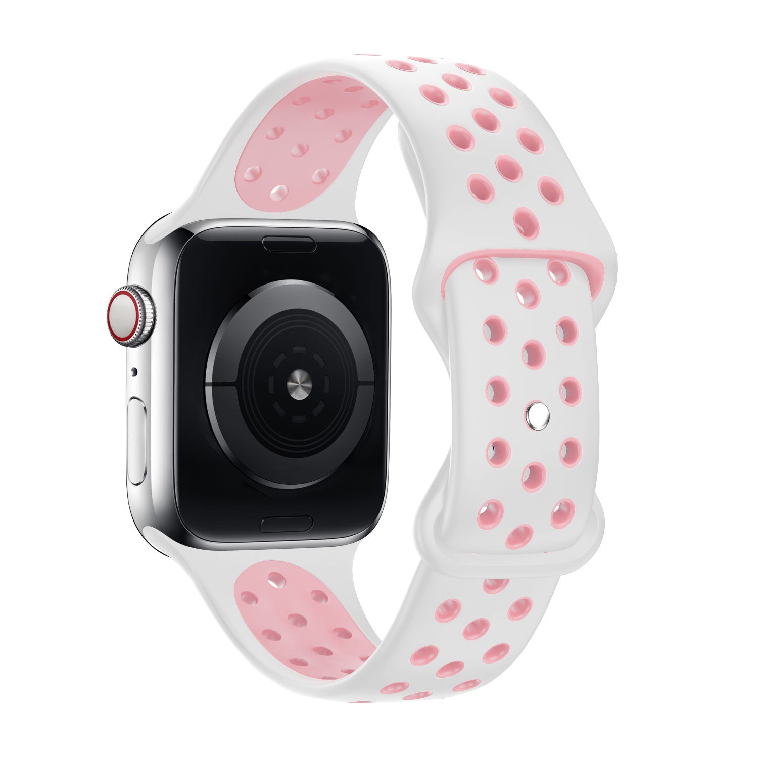 Modbracelet Bracelet Apple Watch sport (blanc/rose)