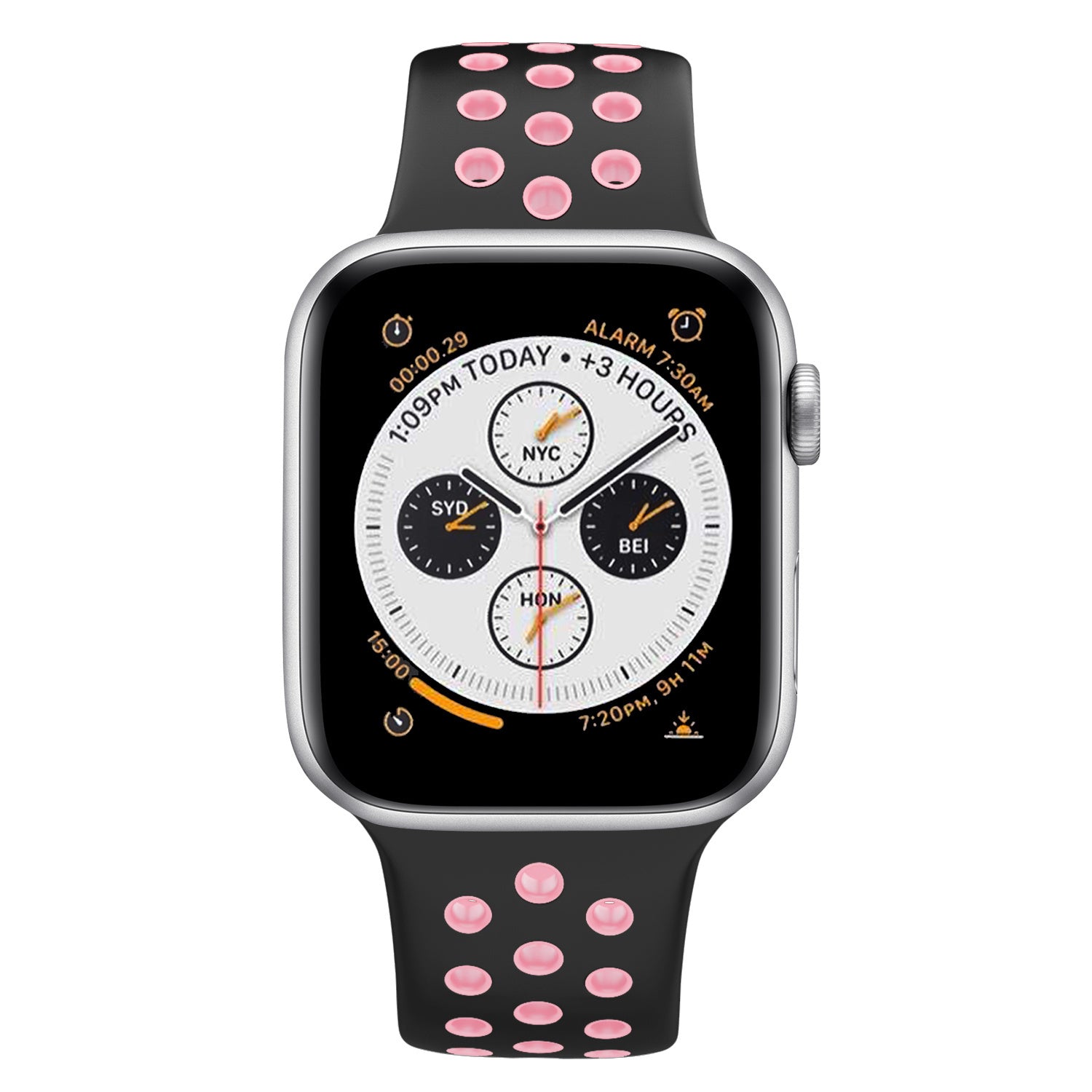 Modbracelet Bracelet Apple Watch sport (noir/rose)