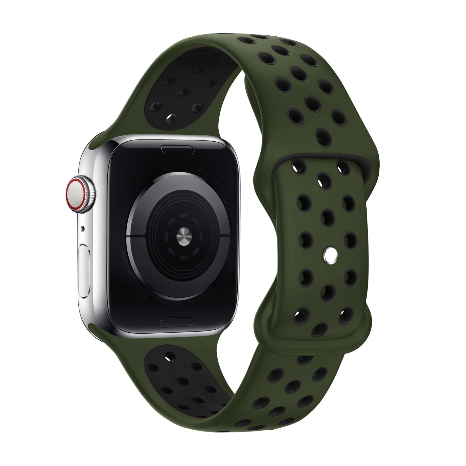 Modbracelet Bracelet Apple Watch sport (vert olive/noir)