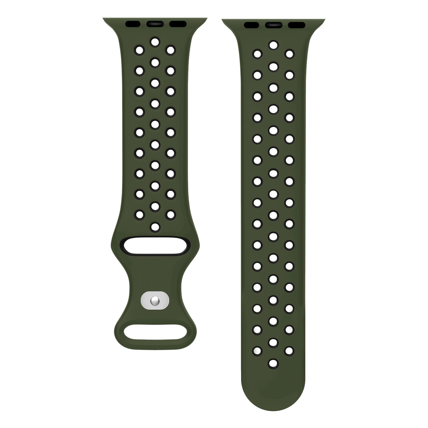 Modbracelet Bracelet Apple Watch sport (vert olive/noir)