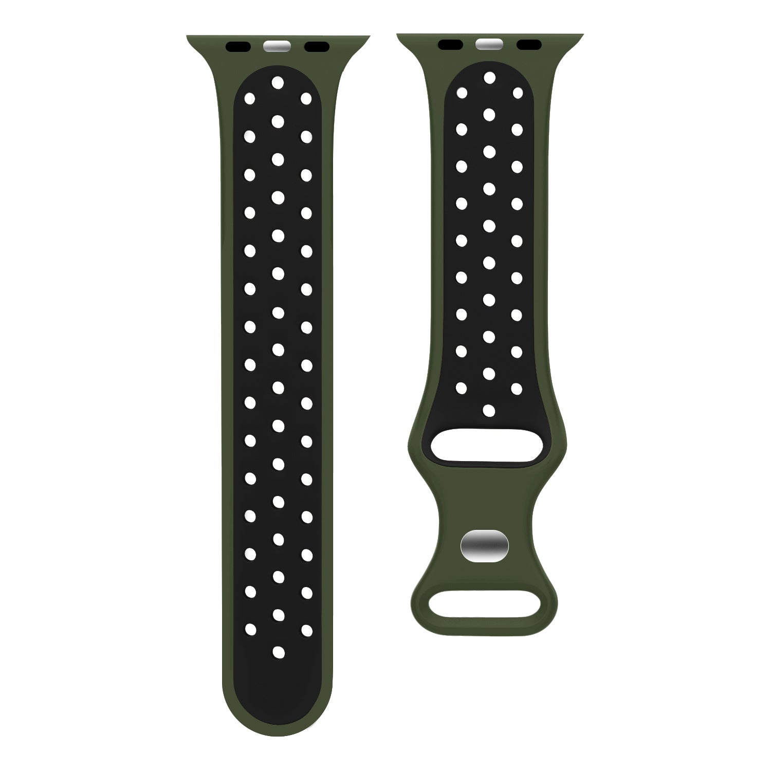 Modbracelet Bracelet Apple Watch sport (vert olive/noir)