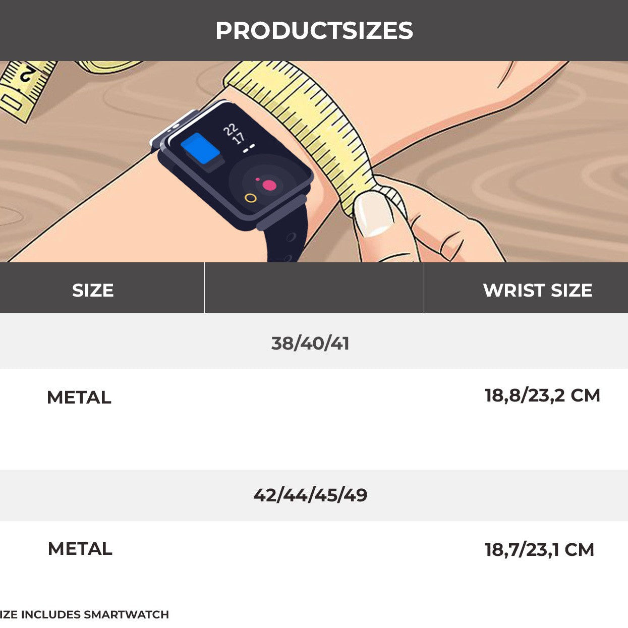 Modbracelet Bracelet en métal de luxe pour Apple Watch (noir)
