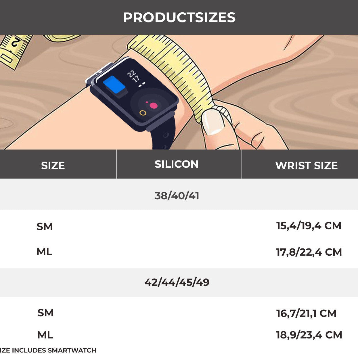 Modbracelet Bracelet silicone Apple Watch (blanc)