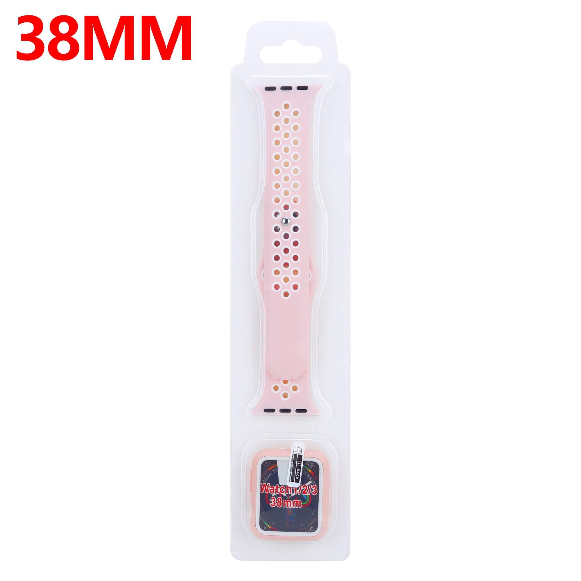 Modbracelet Bracelet sport Apple Watch + Étui TPU (rose/blanc)
